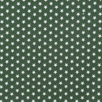 Baumwollstoff Mini Sterne dunkelgrün weiß 1.40m Breite