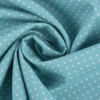 Baumwollstoff Punkte mini Ø 1mm dunkelmint weiß 1.40m Breite