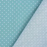 Baumwollstoff Punkte mini Ø 1mm dunkelmint weiß 1.40m Breite