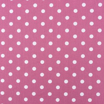 Baumwollstoff Punkte groß Ø 7mm beere mauve weiß 1.40m Breite