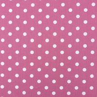 Baumwollstoff Punkte groß Ø 7mm beere mauve weiß 1.40m Breite