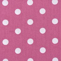 Baumwollstoff Punkte groß Ø 7mm beere mauve weiß 1.40m Breite