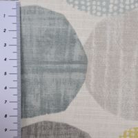 DekostoffBaumwollstoff Stones Steine Kreise mineral blau grau 138cm