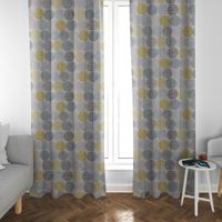 DekostoffBaumwollstoff Stones Steine Kreise mineral blau grau 138cm