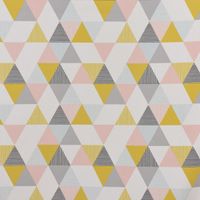 DekostoffBrio Dreiecke Sorbet rosa senf blau grau 138cm