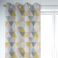 DekostoffBrio Dreiecke Sorbet rosa senf blau grau 138cm