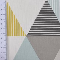 Clarke & Clarke DekostoffBrio Dreiecke Mineral mint grün grau 138cm