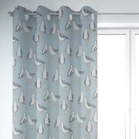 Clarke & Clarke Dekostoff Baumwollstoff Polsterstoff Möwen blau 138cm
