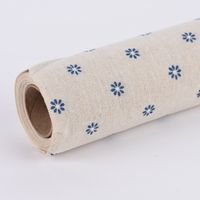 Deko Tischband Blumen natur blau 30x300cm