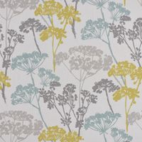 Clarke & Clarke DekostoffBlumen Gräser Mineral blau grün grau 138cm