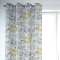 Clarke & Clarke DekostoffBlumen Gräser Mineral blau grün grau 138cm