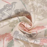 Clarke & Clarke DekostoffBlumen Gräser pastell mint rosa grau 138cm