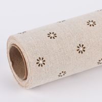 Deko Tischband Blumen natur braun 30x300cm