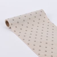 Deko Tischband Blumen natur braun 30x300cm