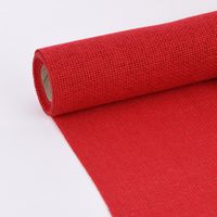 Deko Tischband Jute einfarbig rot 29x300cm