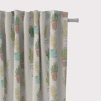 Fryett`s Dekostoff Baumwolle Cactus Kaktus Kakteen natur grün 138cm