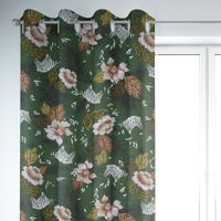 Dekostoff Baumwolle ZOOP Blumen Zebra grün braun weiß schwarz 1.5m