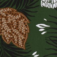 Dekostoff Baumwolle ZOOP Blumen Zebra grün braun weiß schwarz 1.5m