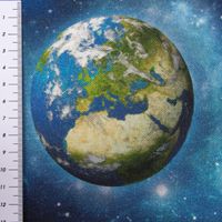 SCHÖNER LEBEN. Kissenhülle Weltall Planeten Erde blau bunt