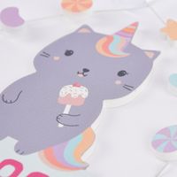 Sass & Belle Schild My Room Katze Regenbogen grau bunt 16.5x18cm