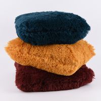 Deko Kissen Zottel Flausch Bodrum bordeaux 45x45cm
