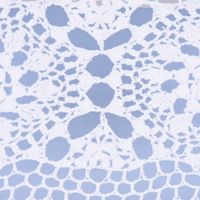 Häkelspitze Häkelgardine Panneaux Meterware Boho Mandalablume mit Tunneldurchzug weiß 30cm Höhe