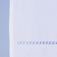 Häkelspitze Häkelgardine Seitenschal Herz mit Tunneldurchzug weiß 40x130cm
