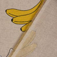 Dekostoff Halbpanama Leinenlook Bananen natur gelb 1.40m Breite