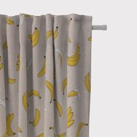 Dekostoff Halbpanama Leinenlook Bananen natur gelb 1.40m Breite