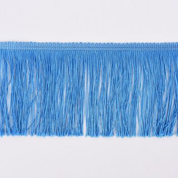 Fransenband Meterware aqua blau Breite: 10cm