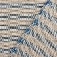 Outdoorstoff teflonbeschichtet Famara natur blau gestreift 160cm