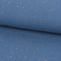 60302-Bekleidungsstoff-Double-Gauze-Musselin-Punkte-jeansblau-gold-1-4m-Breite-KW30-73783Capture0027.jpg Bekleidungsstoff Double Gauze Musselin Punkte jeansblau gold 1.4m