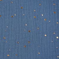 60302-Bekleidungsstoff-Double-Gauze-Musselin-Punkte-jeansblau-gold-1-4m-Breite-KW30-73785Capture0029.jpg Bekleidungsstoff Double Gauze Musselin Punkte jeansblau gold 1.4m