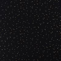 Bekleidungsstoff Double Gauze Musselin Punkte schwarz gold 1.4m Breite