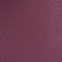 Bekleidungsstoff Double Gauze Musselin Punkte beere gold 1.4m Breite