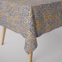 SCHÖNER LEBEN. Tischdecke Gräser Ähren weiß grün ocker braun