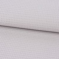 Bekleidungsstoff Waffelpique Baumwolle uni hellgrau 1.45m Breite