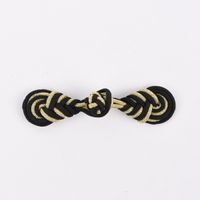Posamentenverschluss Knebelverschluss Polyester schwarz gold 7.5x1.7cm