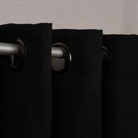 Verdunklungsgardine mit Ösenaufhängung einfarbig schwarz 135x250cm