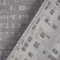 Gardinenstoff Dekostoff PICCO Würfel Viereck grau silber 1.52m Breite