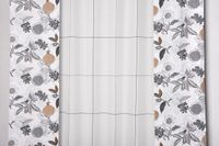 Gardinenstoff Stores mit Bleiband Batistoptik halbtransparent Lurex Karo weiß grau taupe braun 3m Höhe
