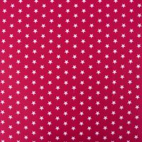 Baumwollstoff Sterne ca. 1x1cm cerise pink weiß 1.40m Breite