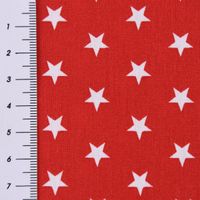 Baumwollstoff Sterne ca. 1x1cm rot weiß 1.40m Breite