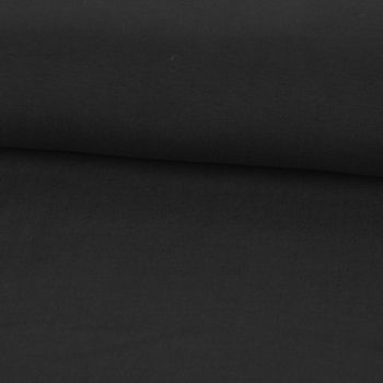 Sweatstoff Soft Sweat Bio einfarbig dünn schwarz 1.5m Breite