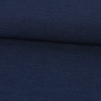 Bekleidungsstoff Sorona Leinen Stretch uni dunkelblau 1.34m Breite