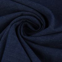 Bekleidungsstoff Sorona Leinen Stretch uni dunkelblau 1.34m Breite