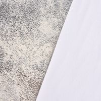Kunstleder Lederimitat Wildlederoptik Hochglanz weiß silber 1.4m