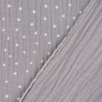 60834-Bekleidungsstoff-Double-Gauze-Musselin-Windelstoff-Punkte-grau-weiss-1-30m-Breite-KW33-76169Capture0109.jpg Bekleidungsstoff Double Gauze Windelstoff Punkte grau weiß 1.30m