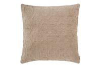 Kissenhülle Fidda Veloursstoff mit Ornament-Steppung uni sand 50x50cm