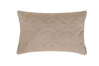 Kissenhülle Fidda Veloursstoff mit Ornament-Steppung uni sand 30x50cm